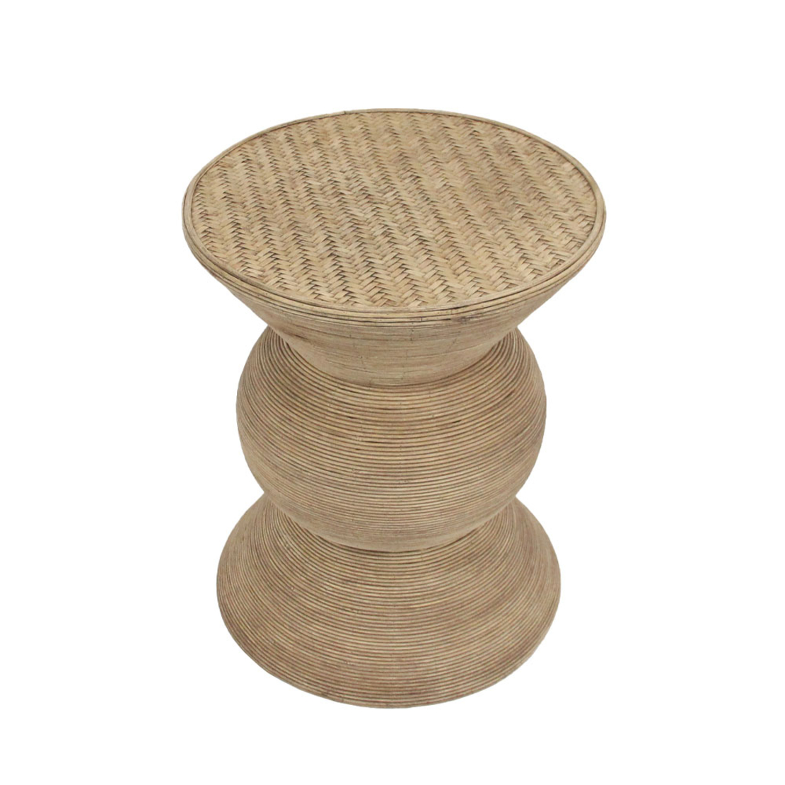 RIBBONS SIDE TABLE ROPE NATURAL BAMBOO 39,5x39,5xH