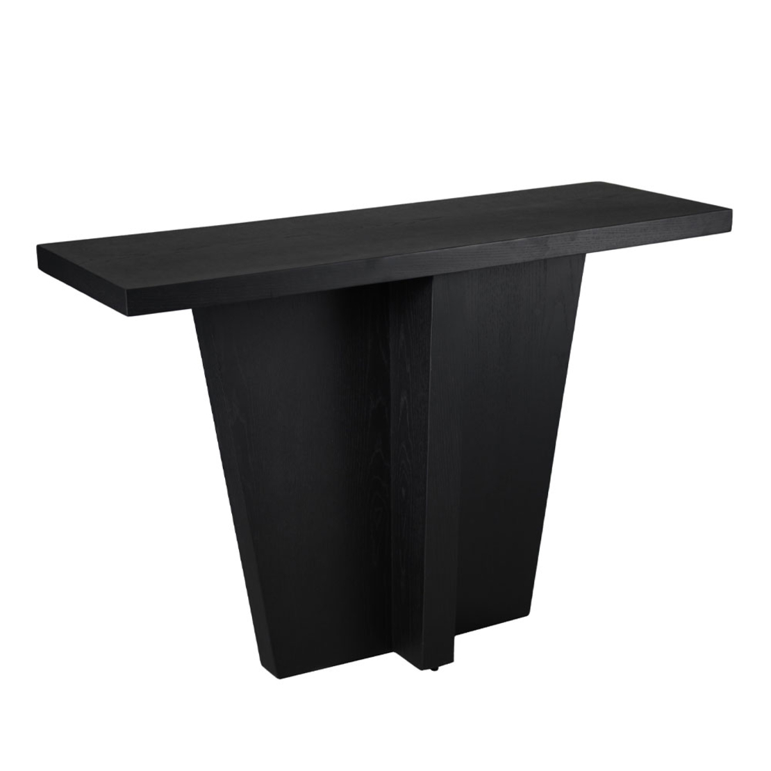 TUBE CONSOLE WOOD BLACK BLACK 120x40,5xH81cm E1 PR