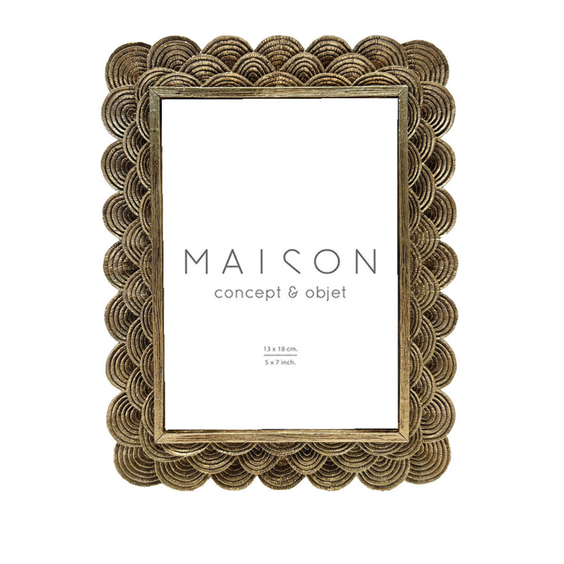 BECALI PHOTO FRAME POLYRESIN GLASS GOLD 18,2x1,6xH
