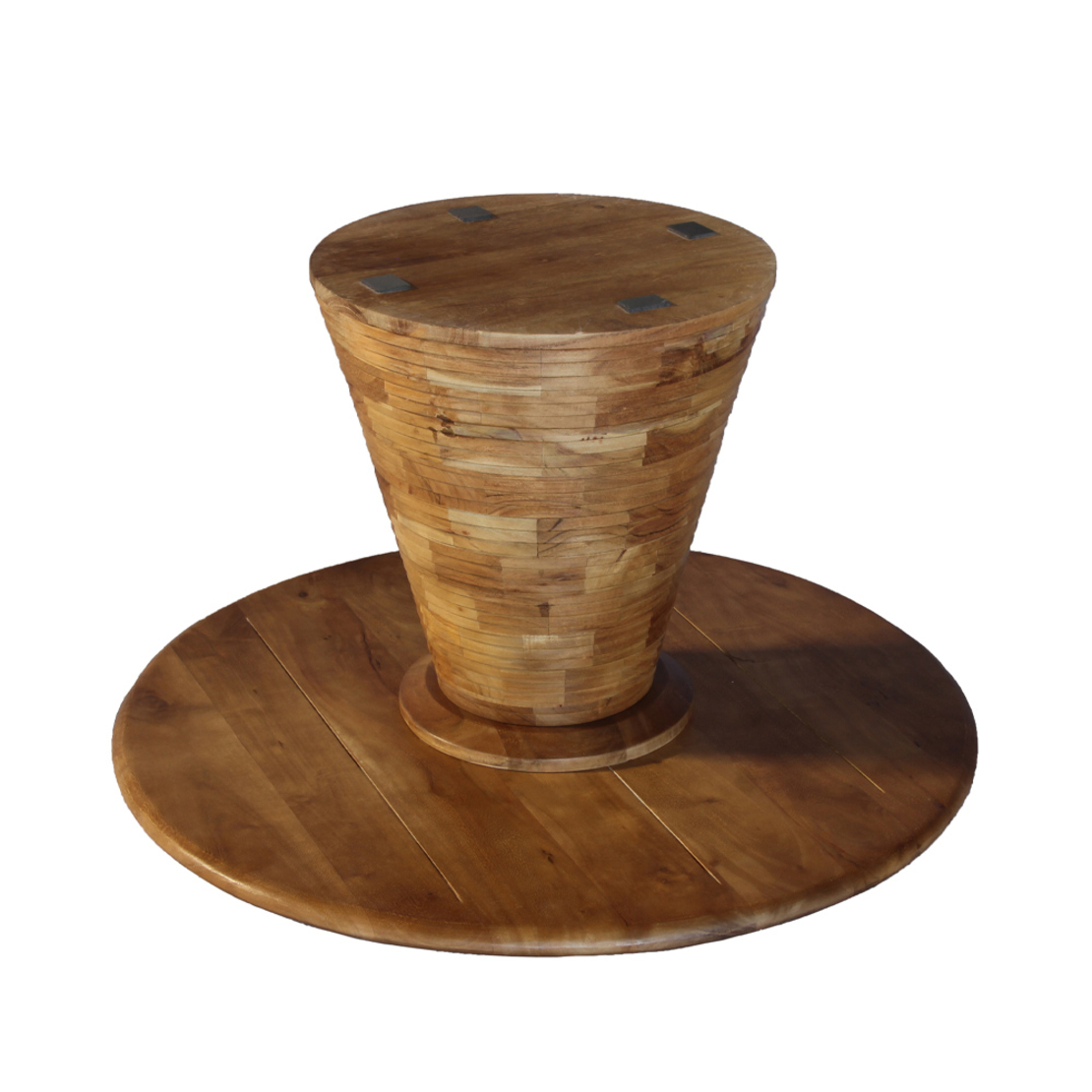 SAVOA COFFEE TABLE WOOD ACACIA WALNUT 80x80xH45cm IN