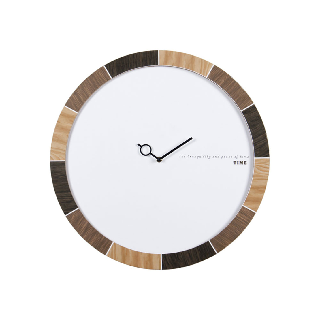 SHADES NATURAL CLOCK WALL MDF WHITE BROWN BEIGE D5