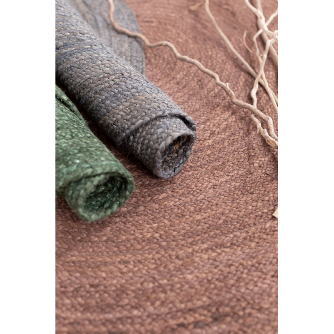 RONDO CARPET JUTE BROWN 120x120cm IN