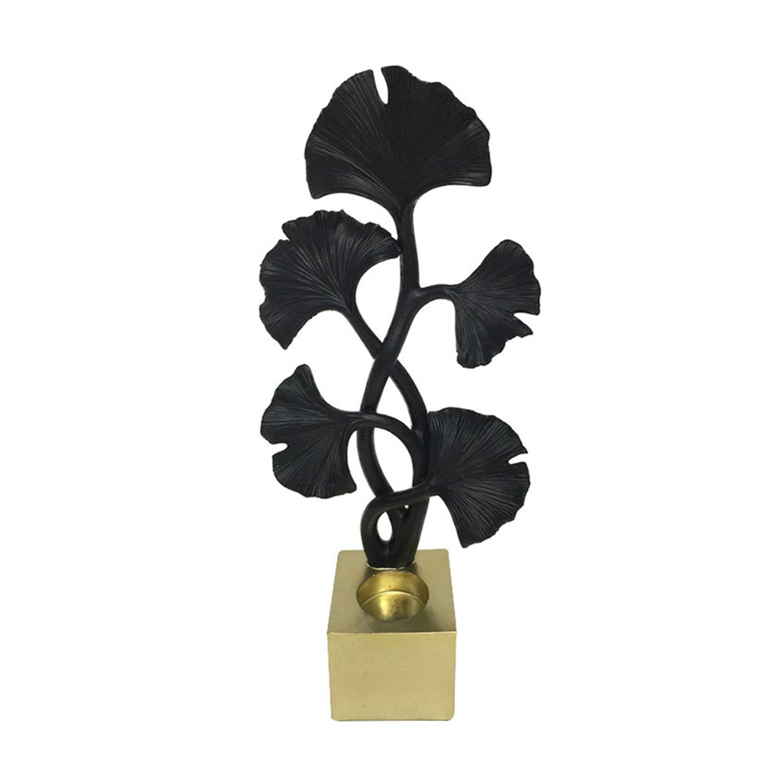 ZAJED BASE FOR CANDLE POLYRESIN GOLD BLACK 16,5x9,