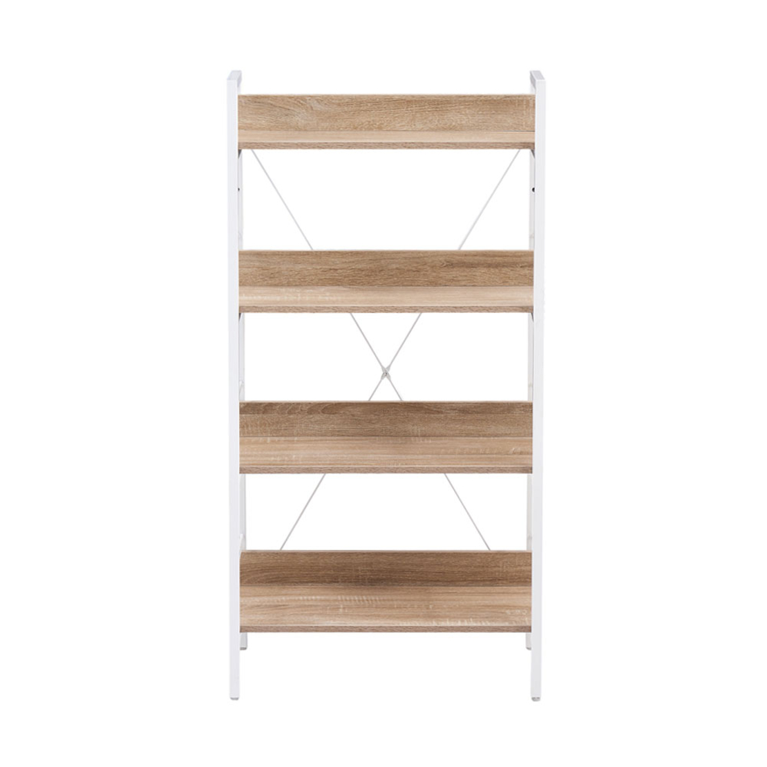 ONE STEP UP BOOKCASE 4SHELVES CHIPBOARD WITH MELAMINE SONOMA WHITE 60x35xH117cm E1 PRC