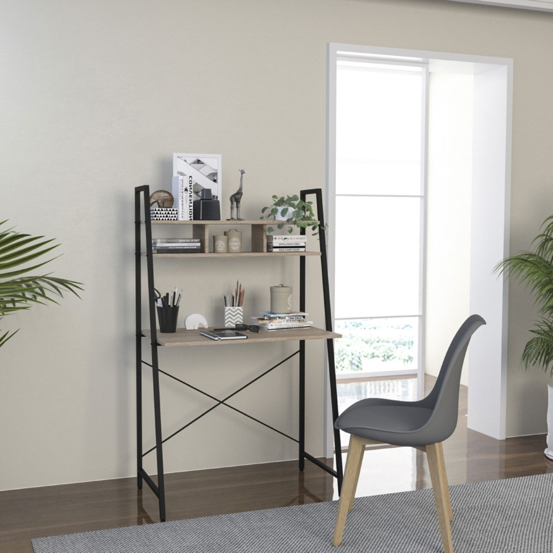 EIFFEL DESK CHIPBOARD WITH MELAMINE SONOMA BLACK 84x46xH142cm E1 PRC
