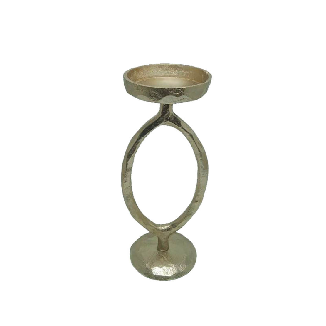 BODI 34 CANDLE HOLDER ALUMINIUM GOLD D14,5xH34cm I