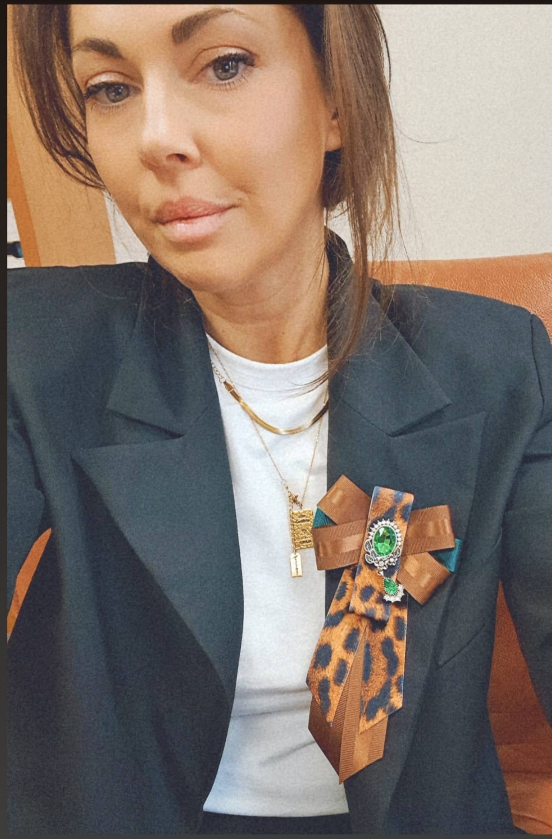 Leopard Bow Brooch