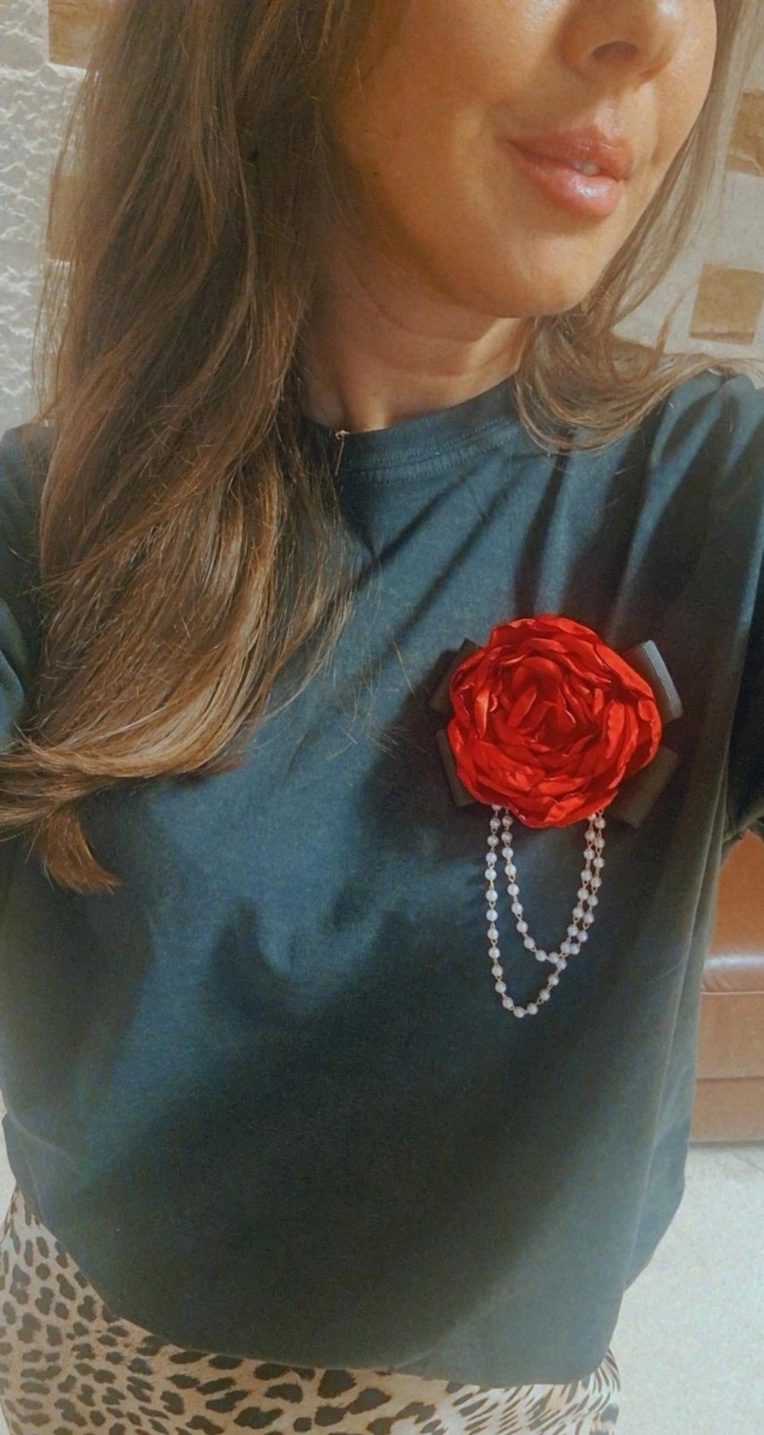 Red Pin Brooch