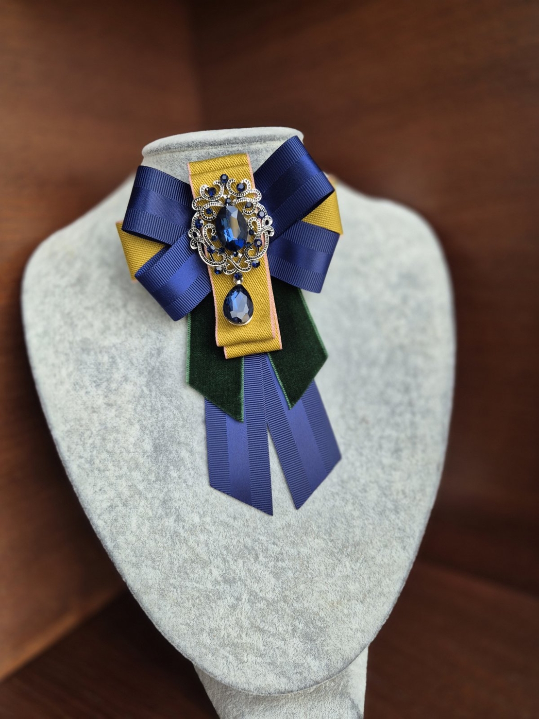 Dark Blue Mini Brooch