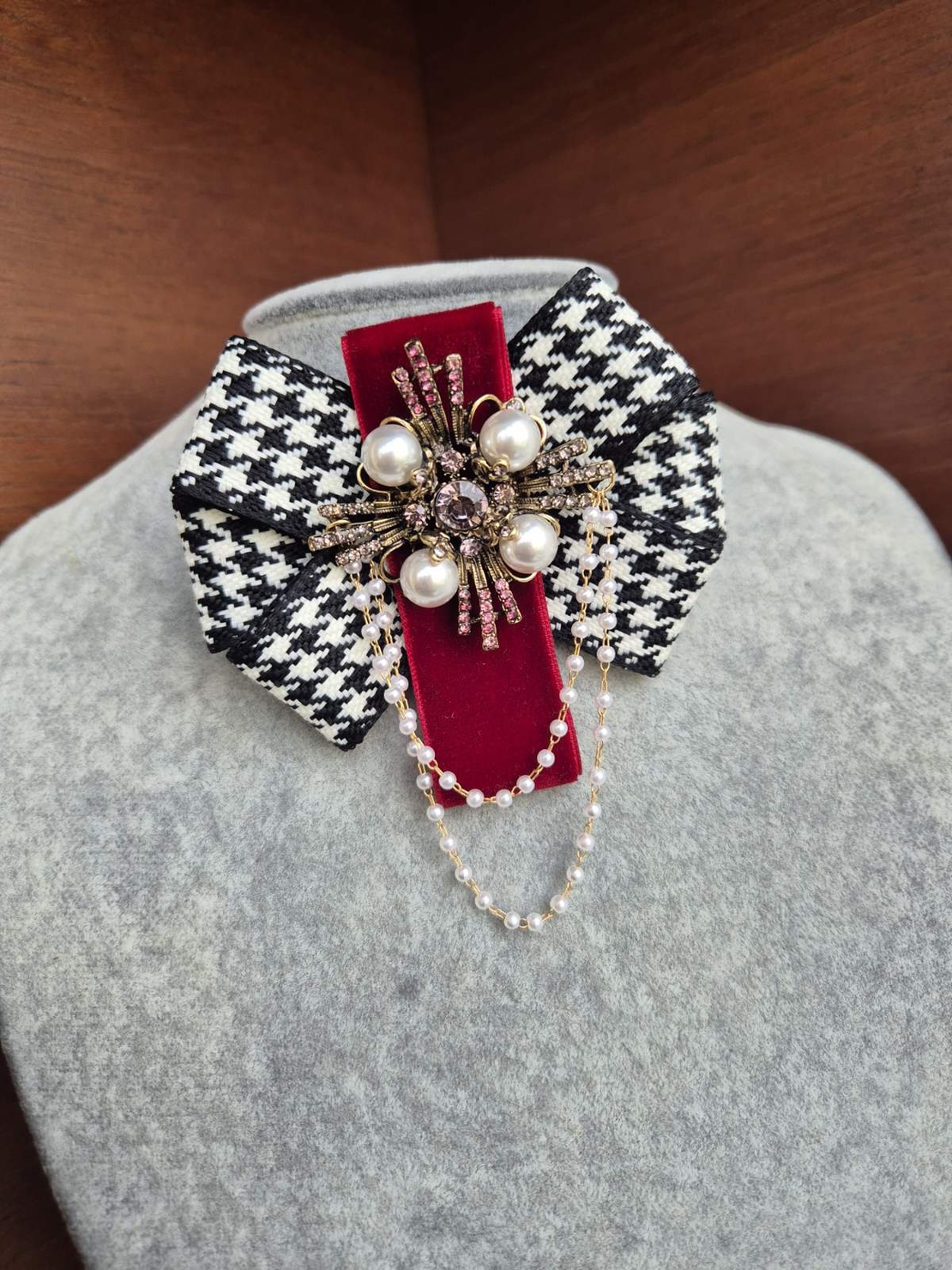Burgundy  Mini Brooch