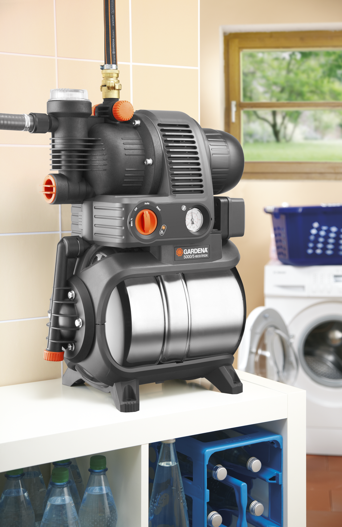 GARDENA Хидрофорна уредба с разширителен съд 5000/5 eco inox