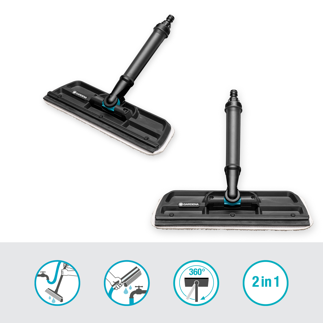 Cleansystem Window Cleaner, window wiper with microfibre fleece and squeegee