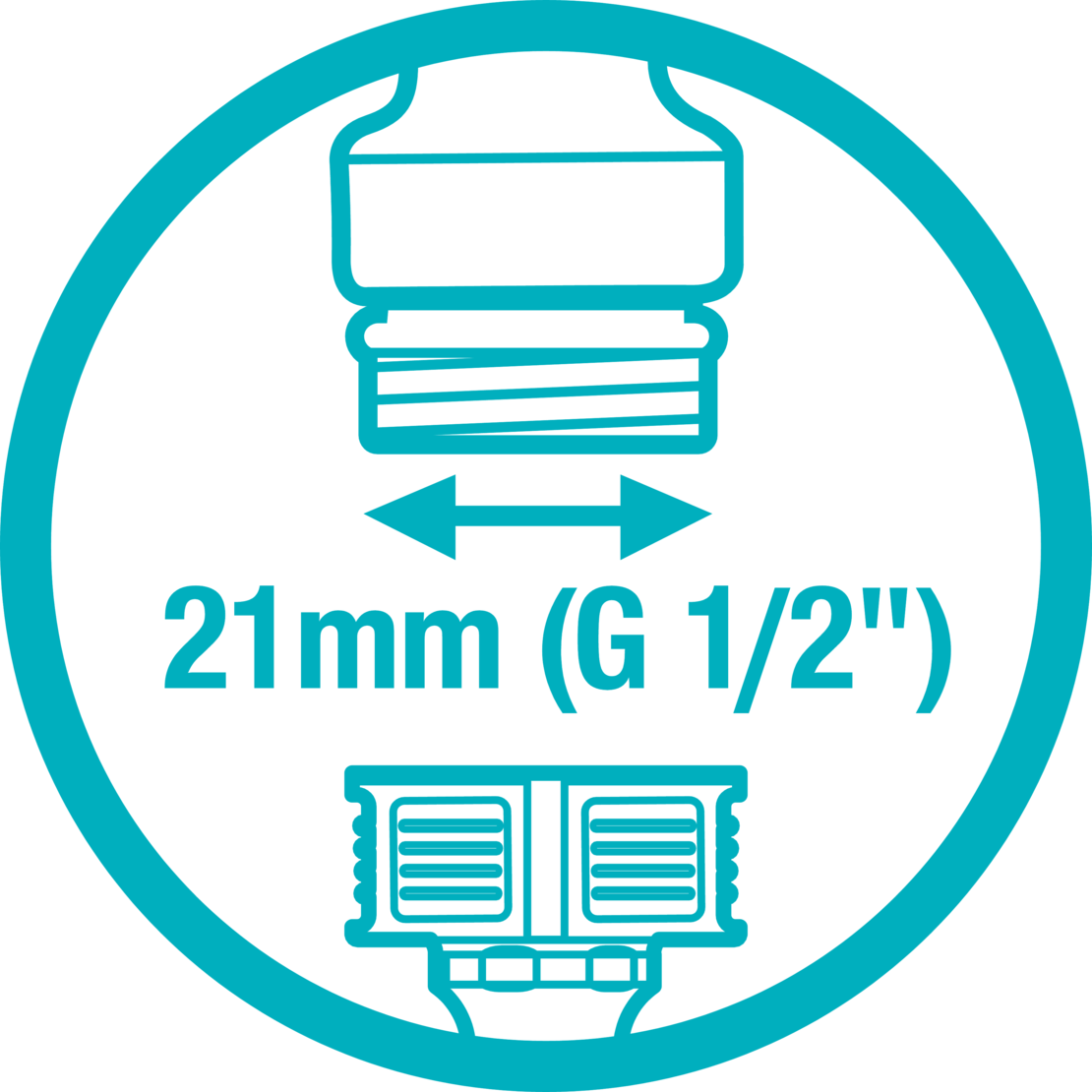 GARDENA Приставка за кран с резба 21 мм (G 1/2
