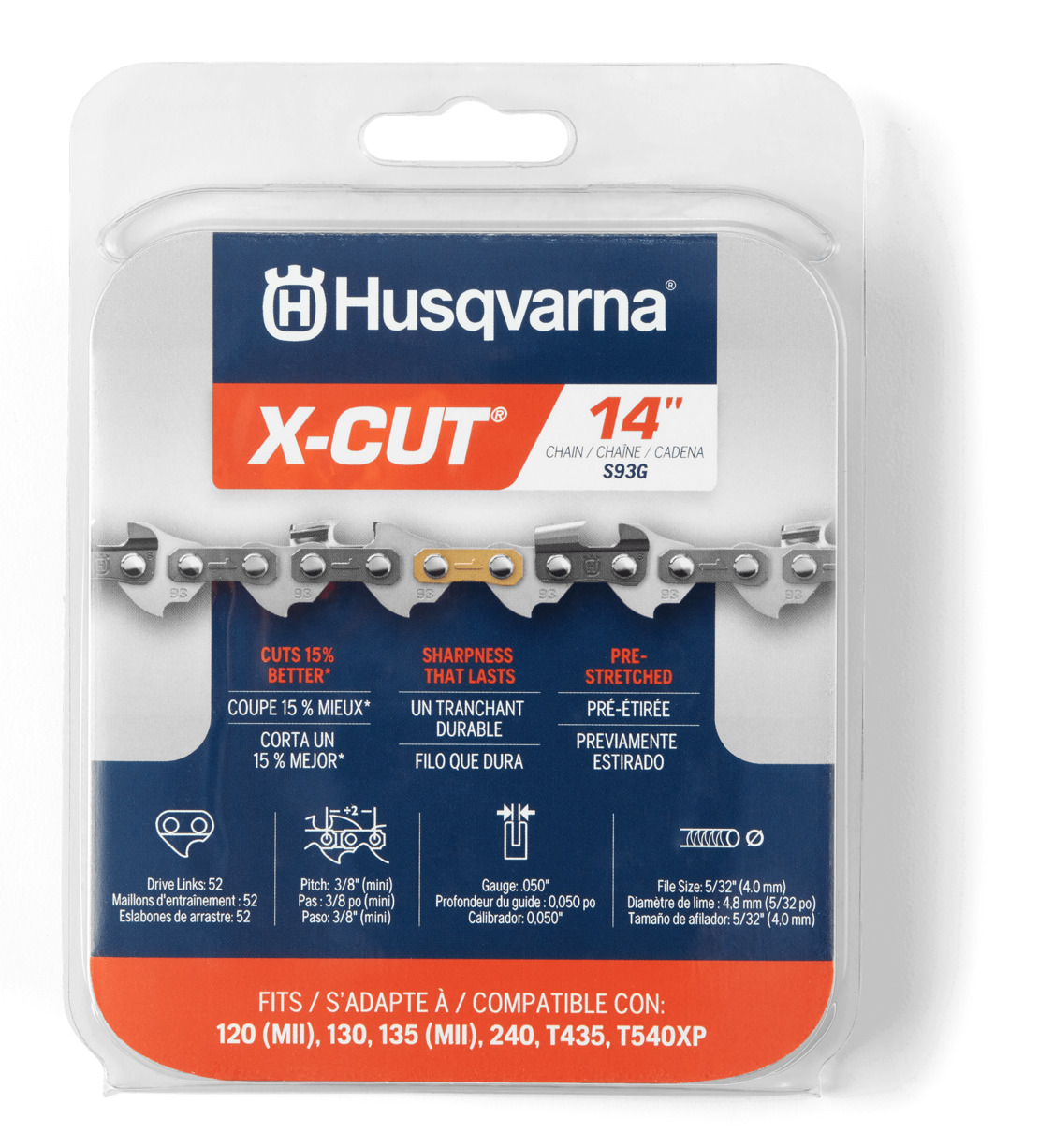 ВеригаX-CUT S93G Semi chisel 3/8” mini 1.3mm -52 звена