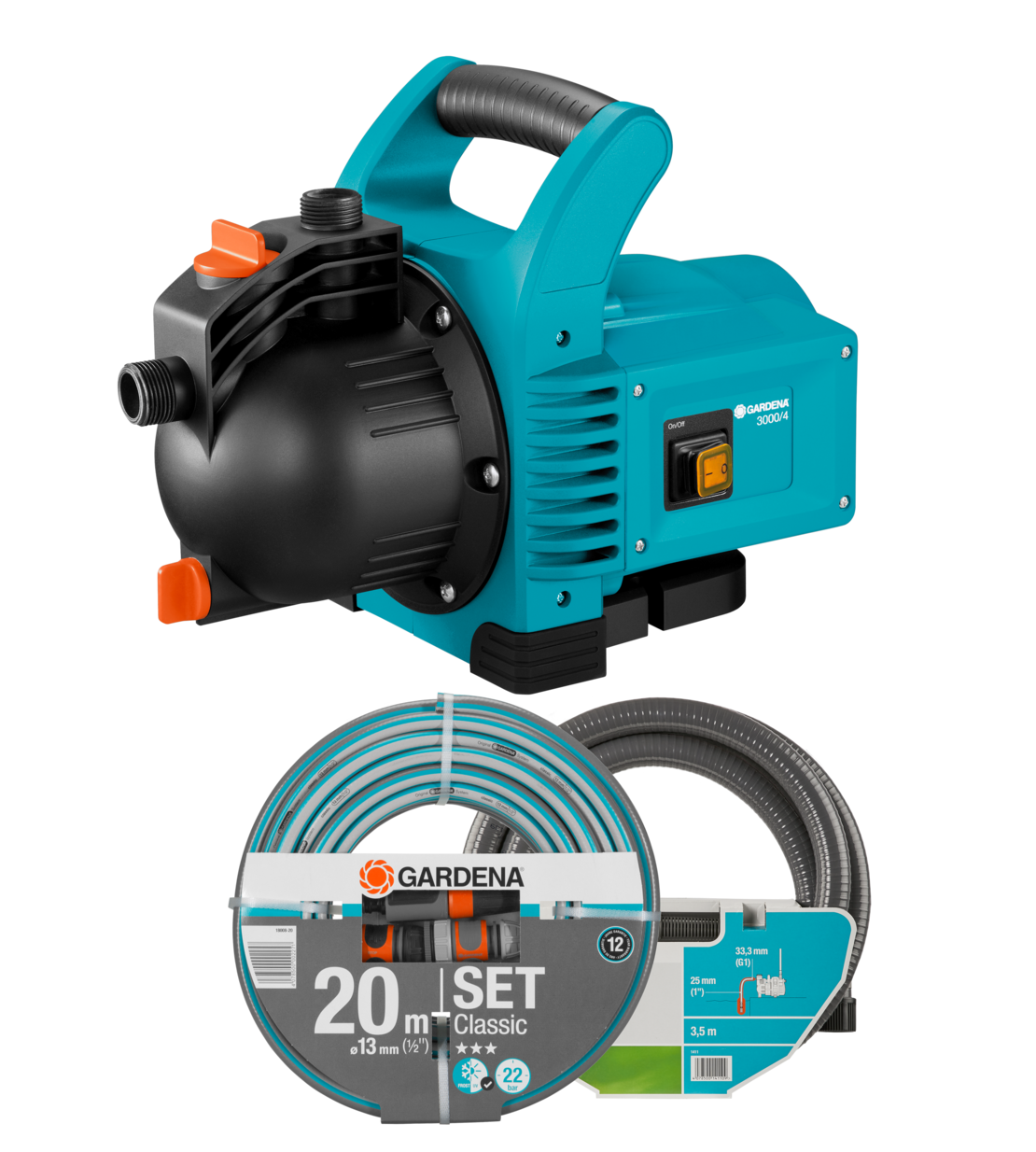 Градинска помпа 3000/4, комплект