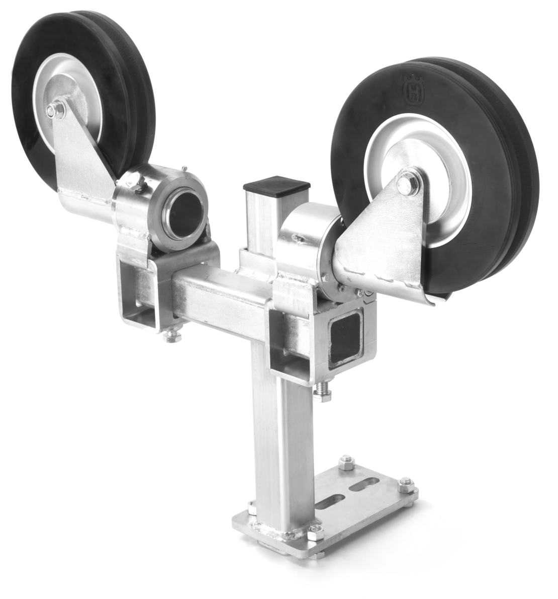 Offset pulley double, slot/bearing