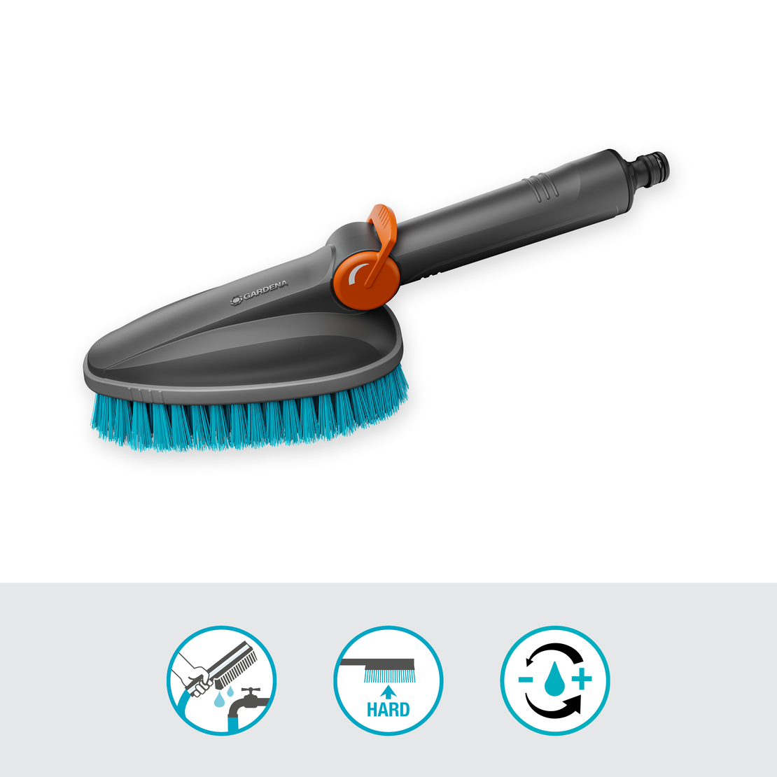 Cleansystem Hand Brush M hard, water-connected, for smaller surfaces
