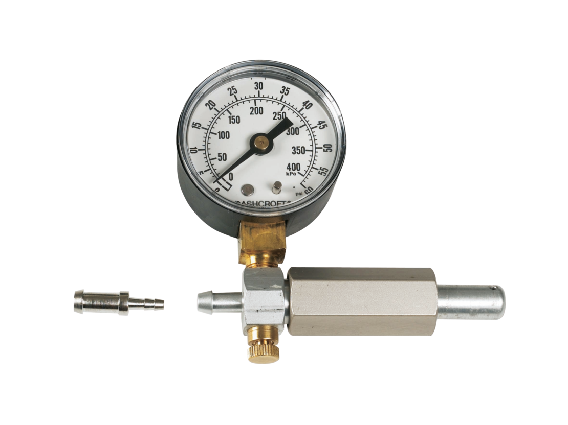 Pressure testing gauge