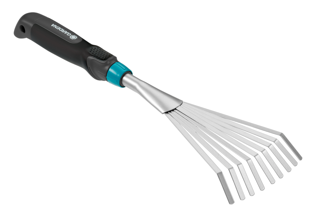GARDENA Comfort hand rake, corrosion-resistant, ergonomic handle