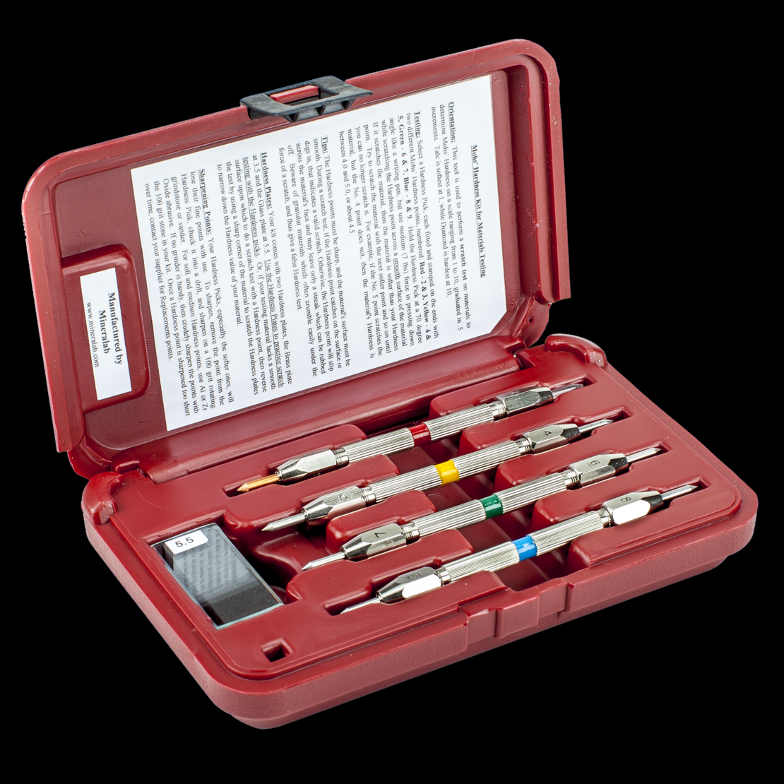 Hardness test MOH's test kit