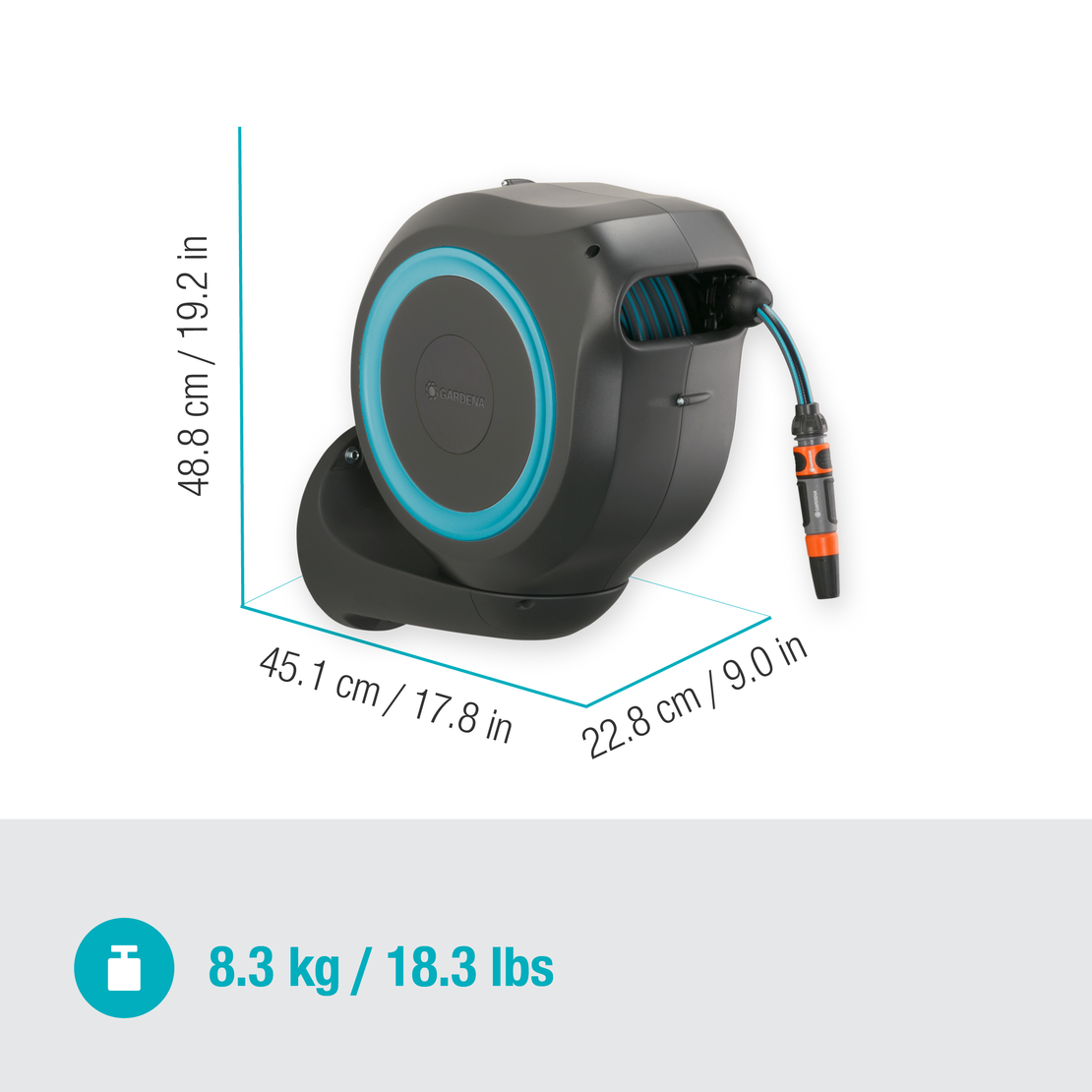 Стенна кутия за маркуч RollUp M