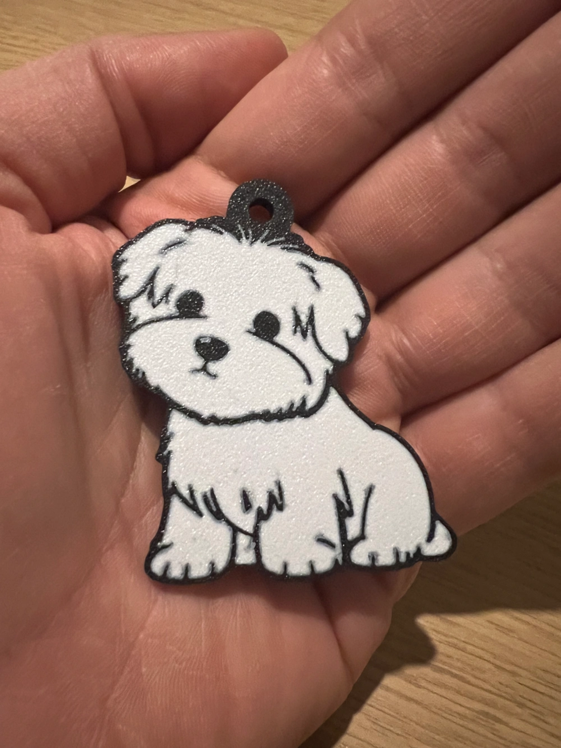 Сладко Maltese carino Keychain