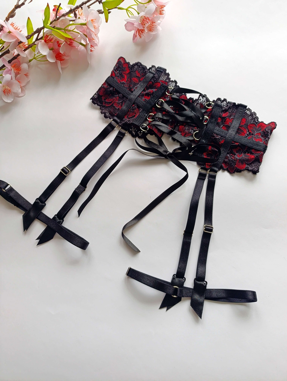 Дантелен жартиер Noir