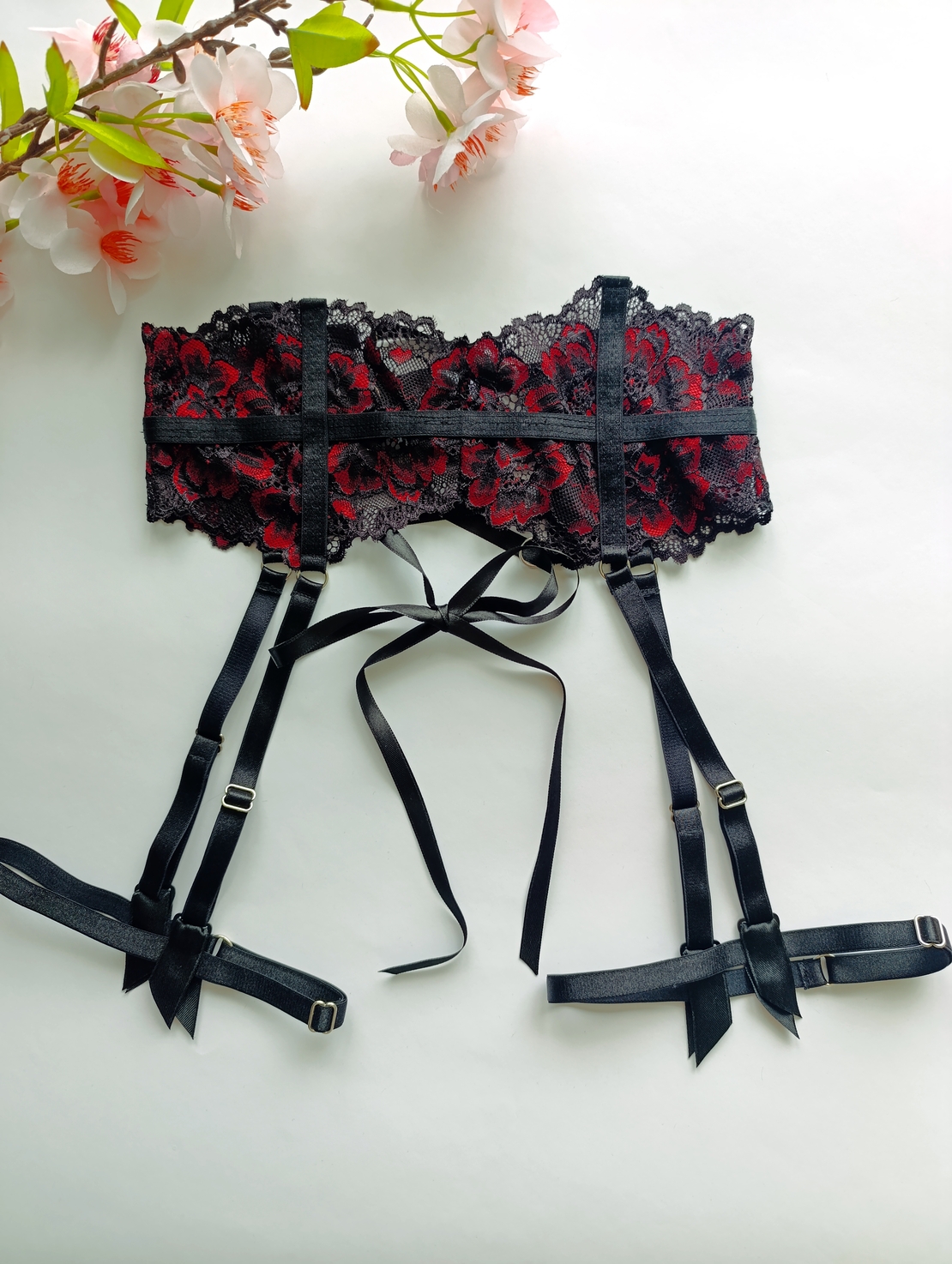 Дантелен жартиер Noir