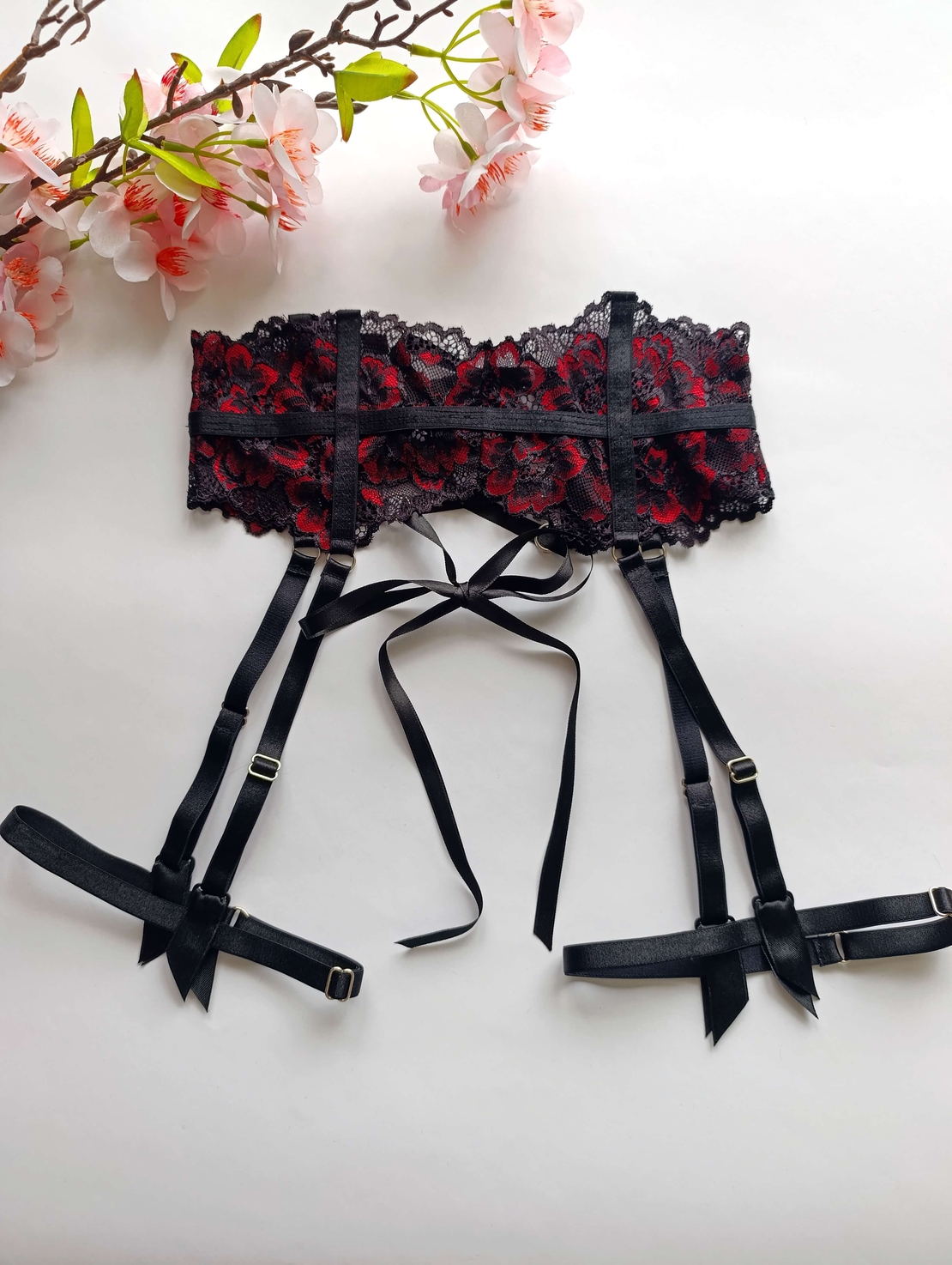 Дантелен жартиер Noir