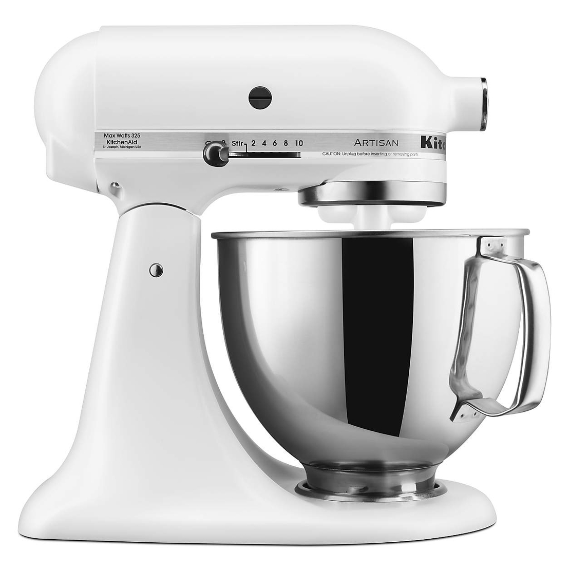 Matte White 5-Quart Tilt-Head Stand Mixer
