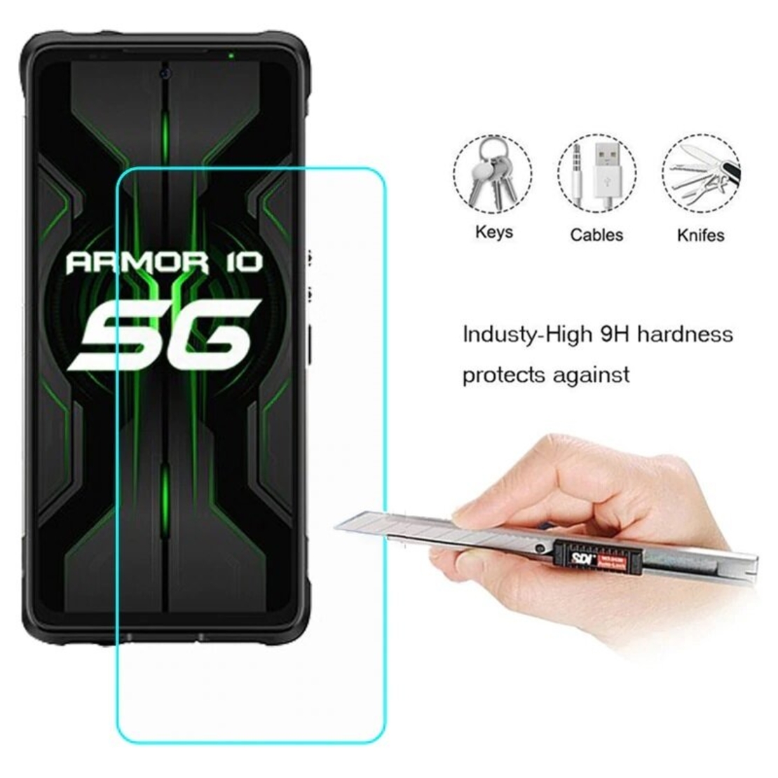 СТЪКЛЕН СКРИЙН ПРОТЕКТОР ЗА ULEFONE ARMOR 10