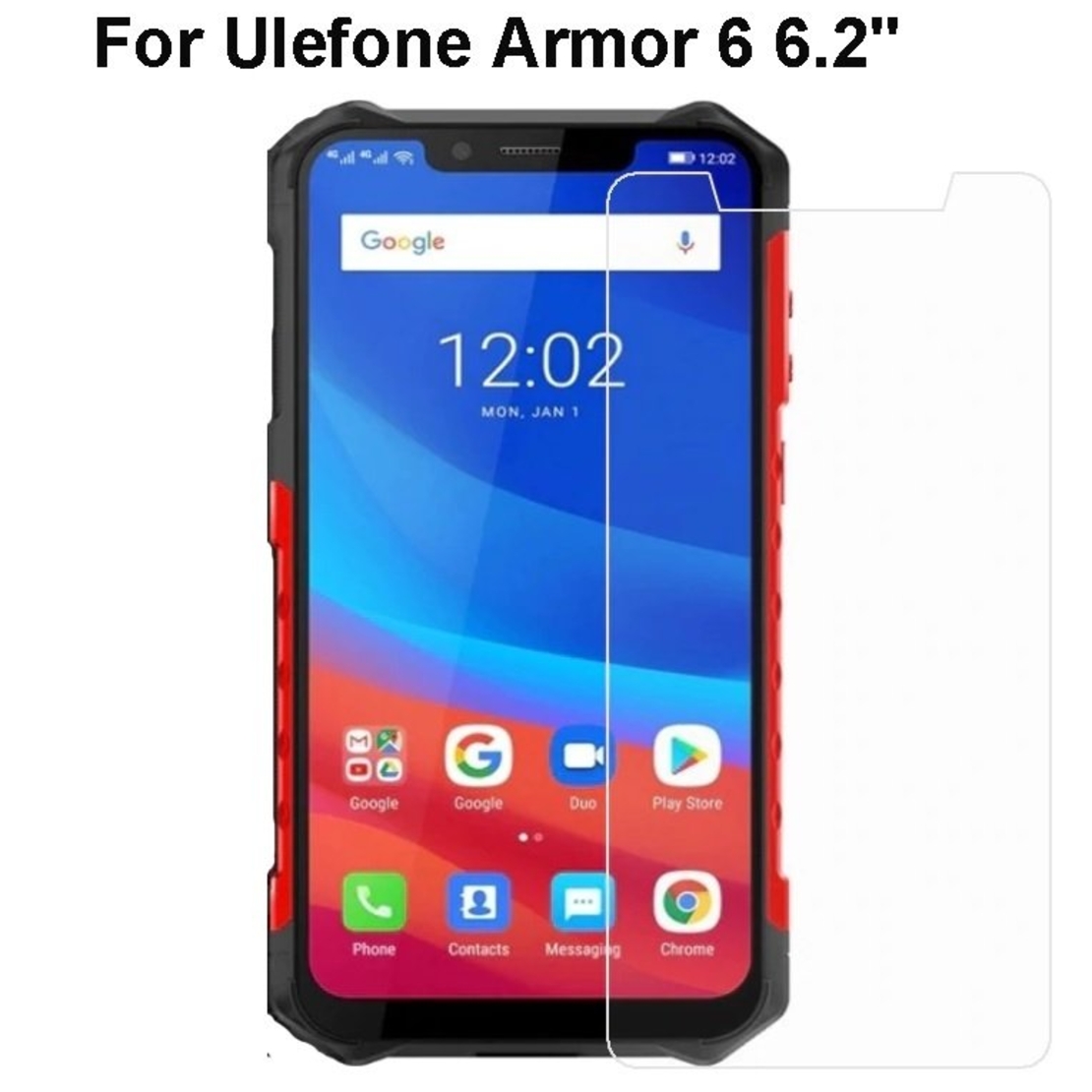 СТЪКЛЕН SCREEN PROTECTOR, TEMPERED GLASS ЗА ULEFONE ARMOR 6