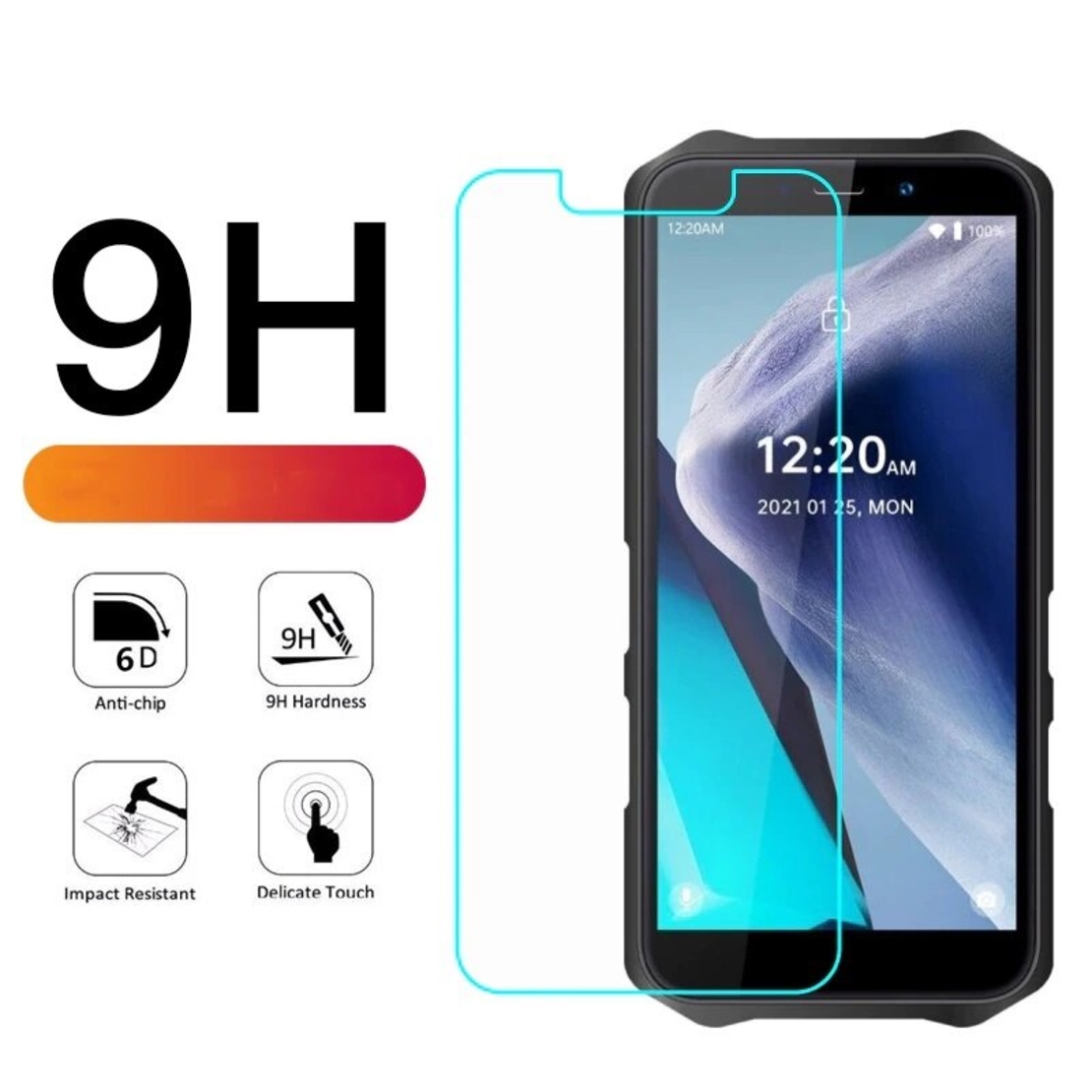 СТЪКЛЕН SCREEN ПРОТЕКТОР TEMPERED GLASS ЗА OUKITEL WP12