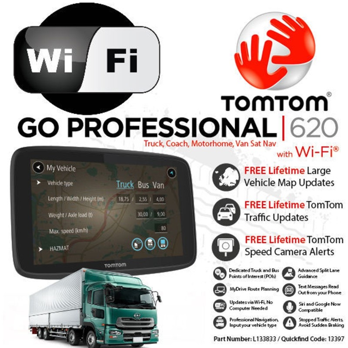 Навигация TomTom за Камион GO Professional 620