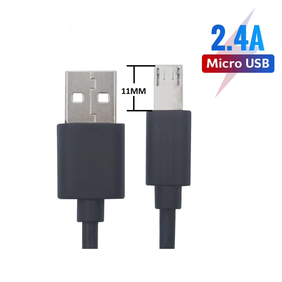 MICRO USB КАБЕЛ, СУПЕР ДЪЛГА 11 mm ЧОВКА