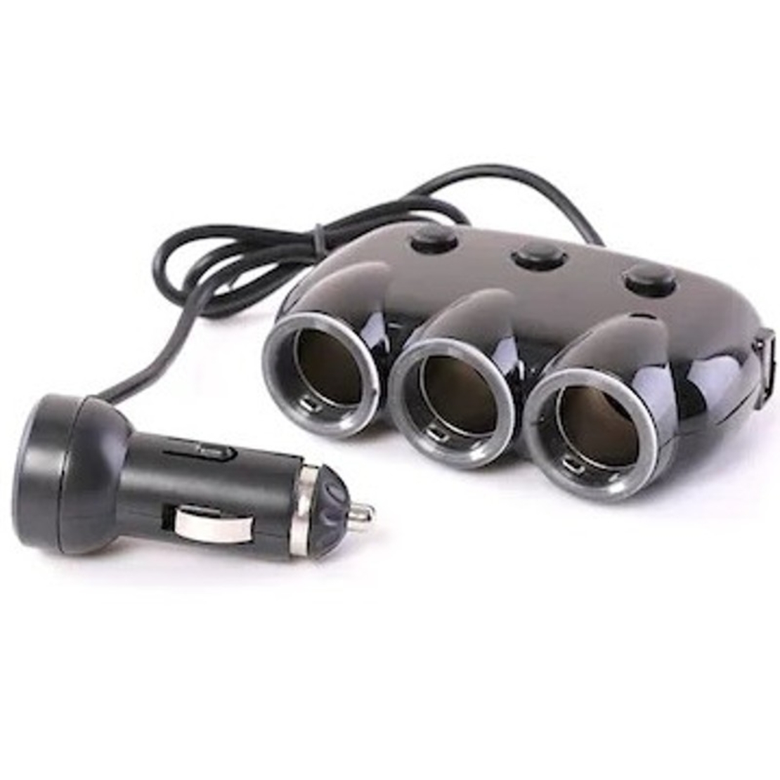 Авто разклонител с 3 гнезда Yourz YZ-CS02, 2 x USB, Черен