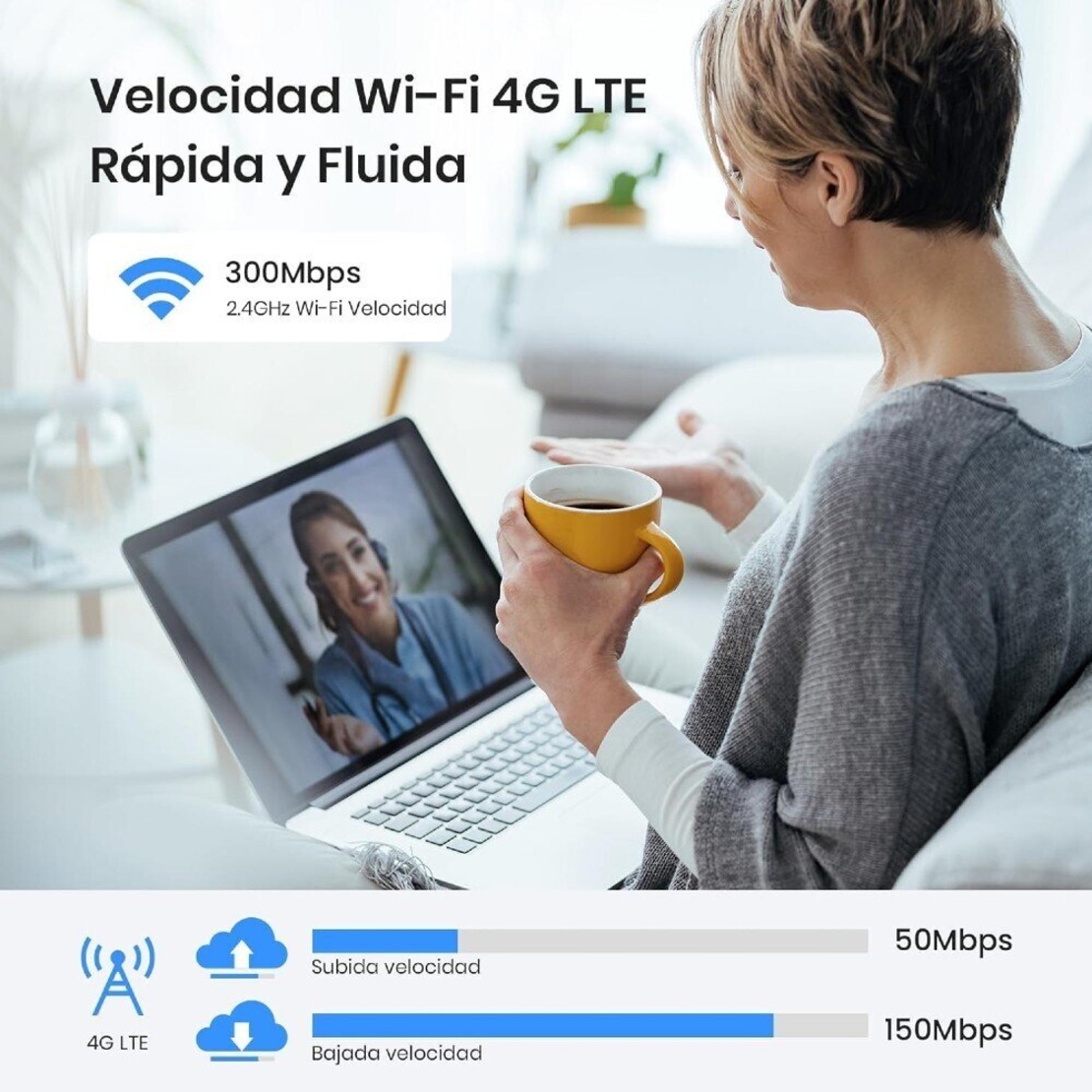 Рутер Tenda 4G03 Pro, 4G LTE, Nano Sim, 2.4 GHz
