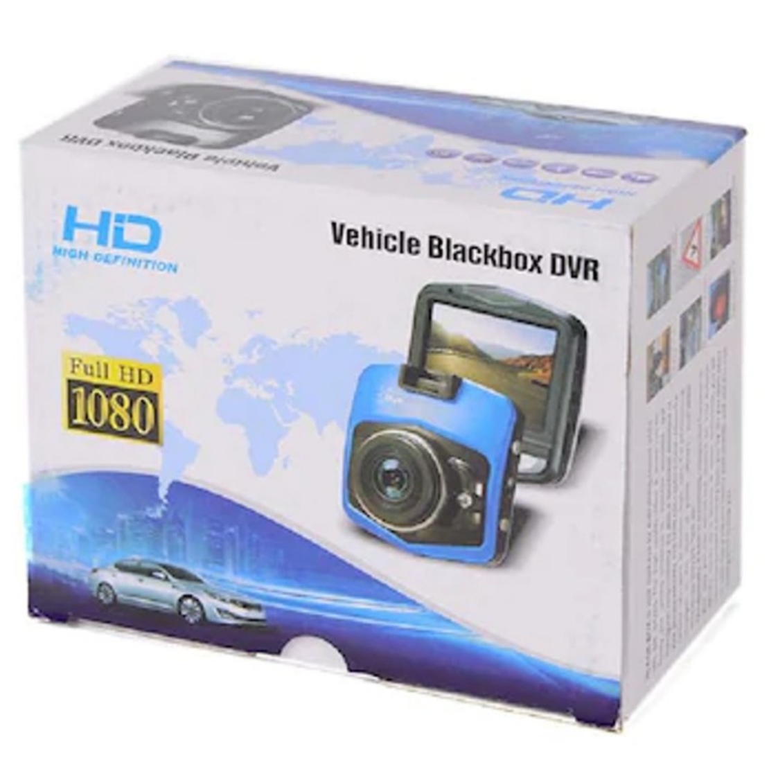 Видеорегистратор Full HD, 2.4 инча, LCD дисплей, 1.3 mpxl, Slim, Вграден микрофон, черен