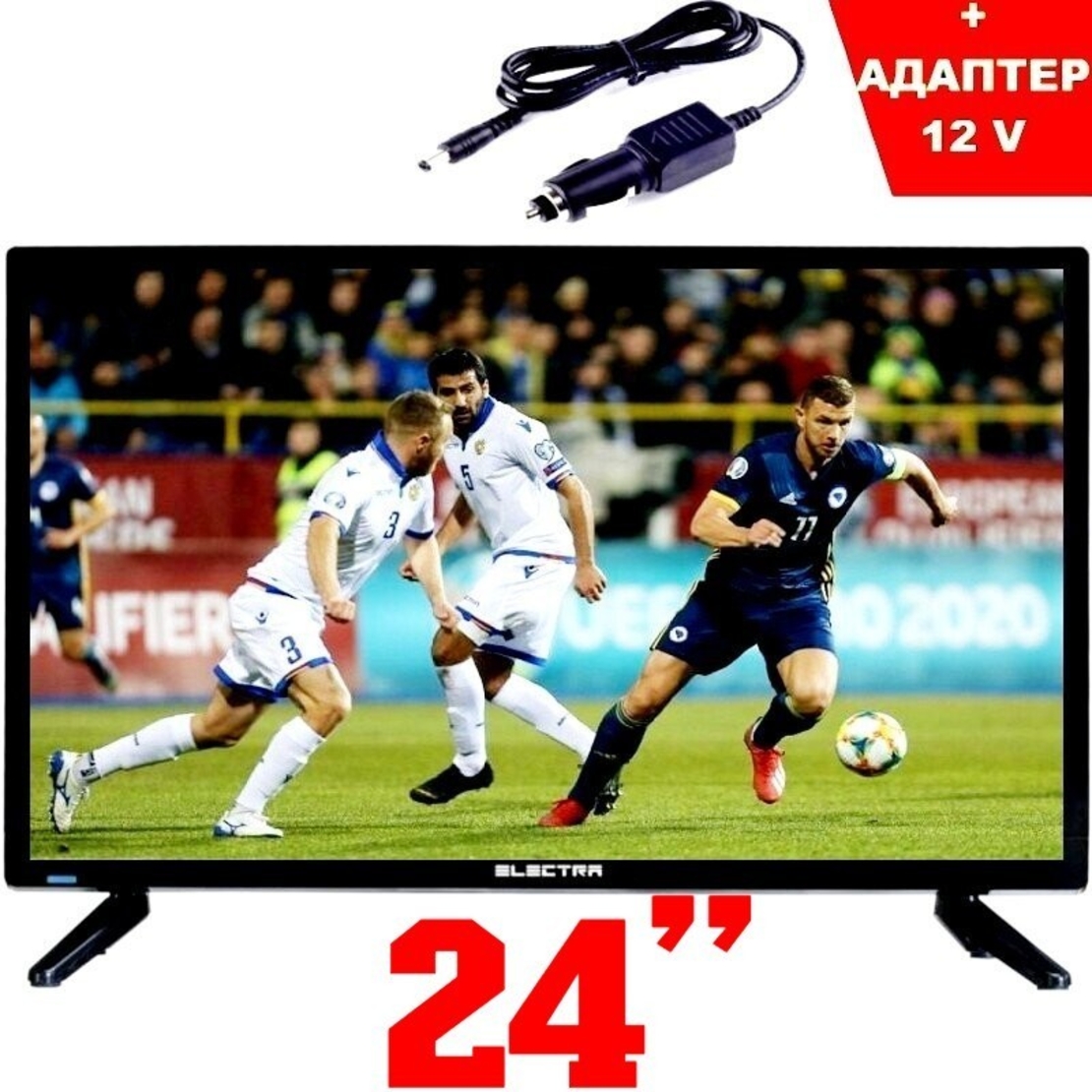 Телевизор Electra 24X1612, 12 волта, 24 инча, DVB-T2/C