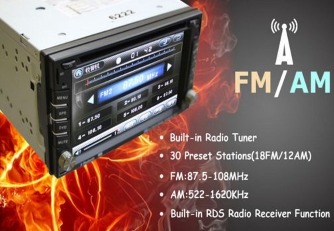 ДВОЕН ДИН 6516, УНИВЕРСАЛЕН, GPS НАВИГАЦИЯ, ЦИФРОВ TV ТУНЕР, DVD, BLUETOOTH, FM РАДИО