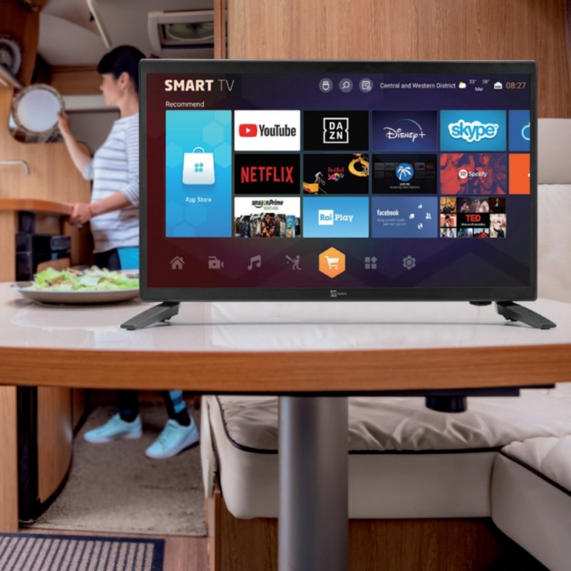 Смарт телевизор с Android Northern Cross Tel Sys NC-SMART22 LX SLIM, 22 инча, 12 волта, Wi-Fi
