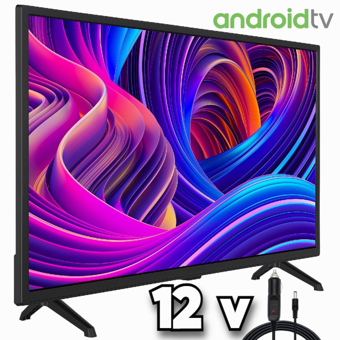 Смарт телевизор на 12 волта, Android 24SMART12V, 24 инча, Wi-Fi, Google Cast, Google Play