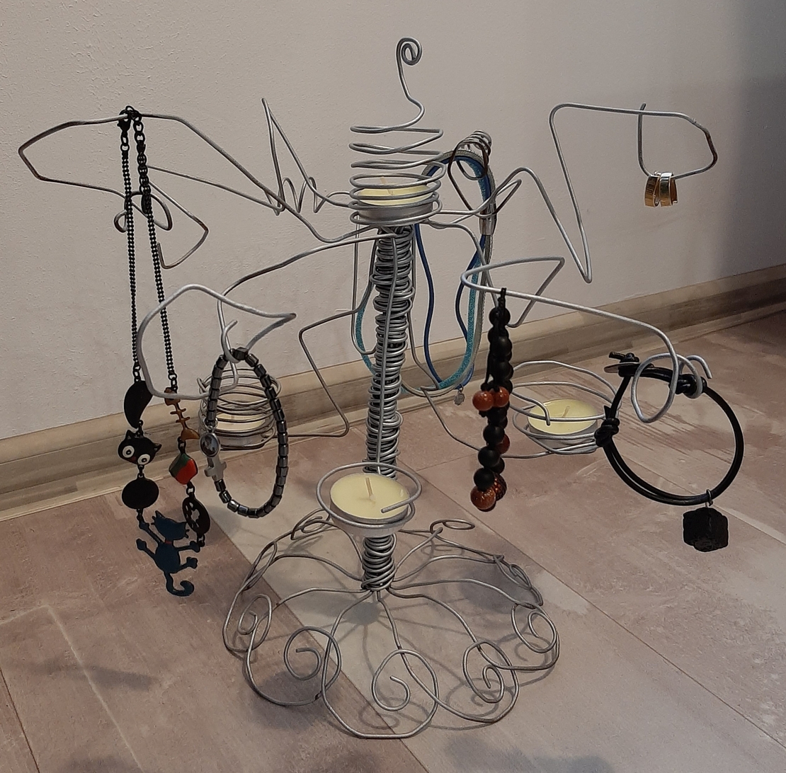 Jewelry stand and candle holder