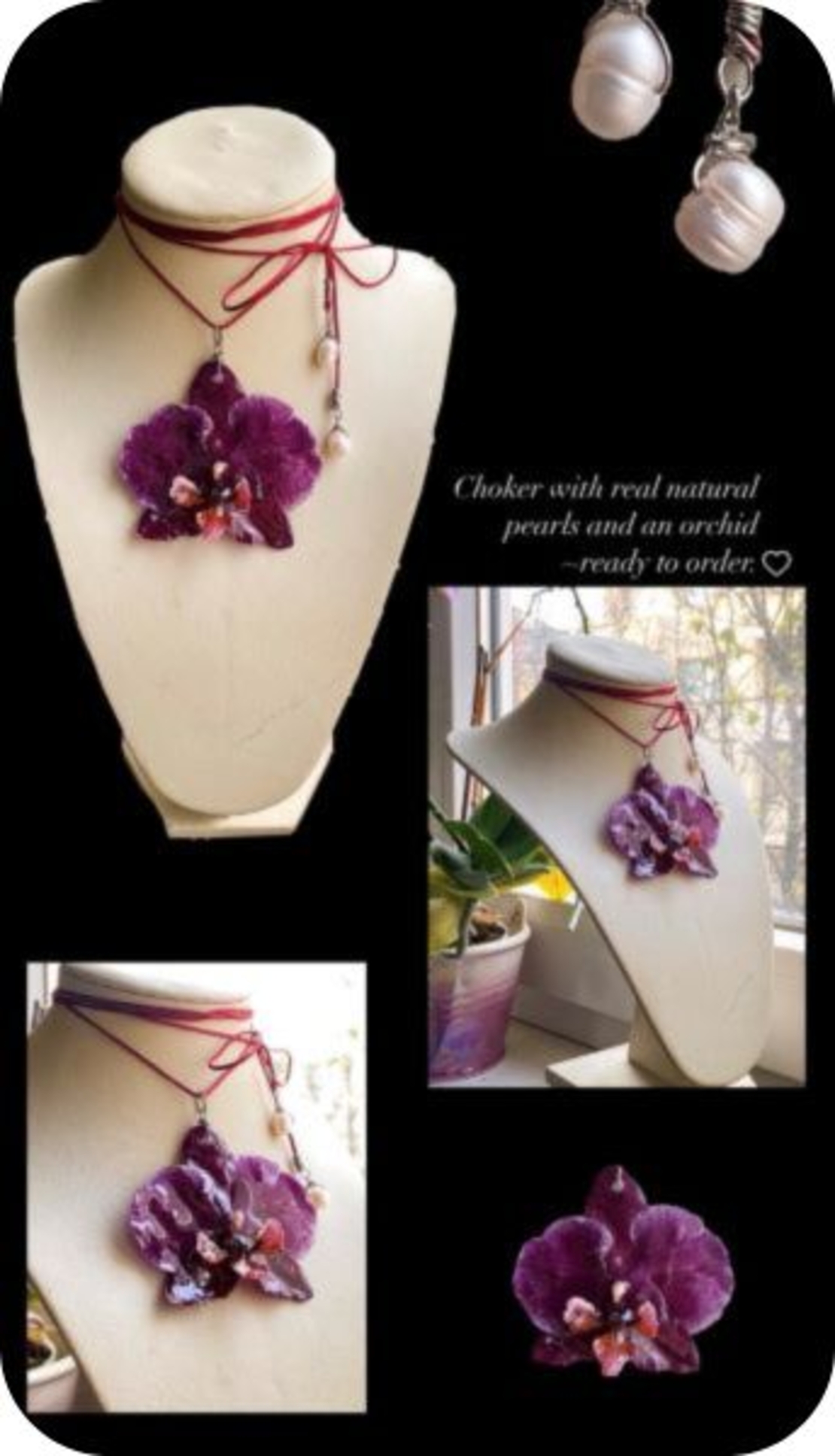 Чоукър с орхидея