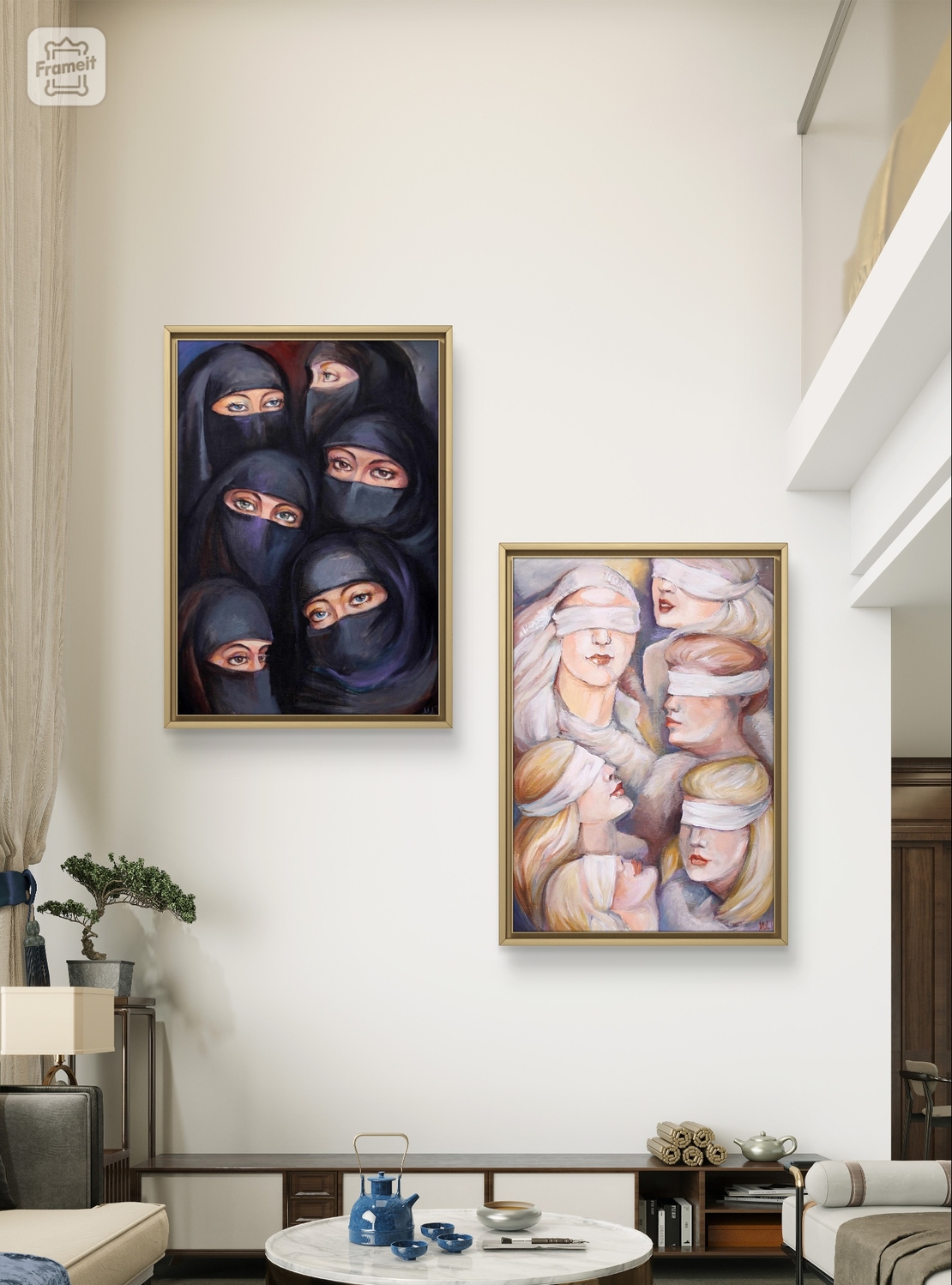 Black and white diptych