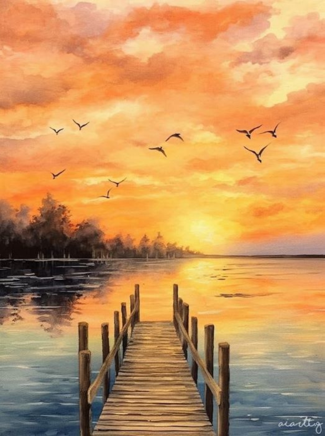 Sunset at the lake
