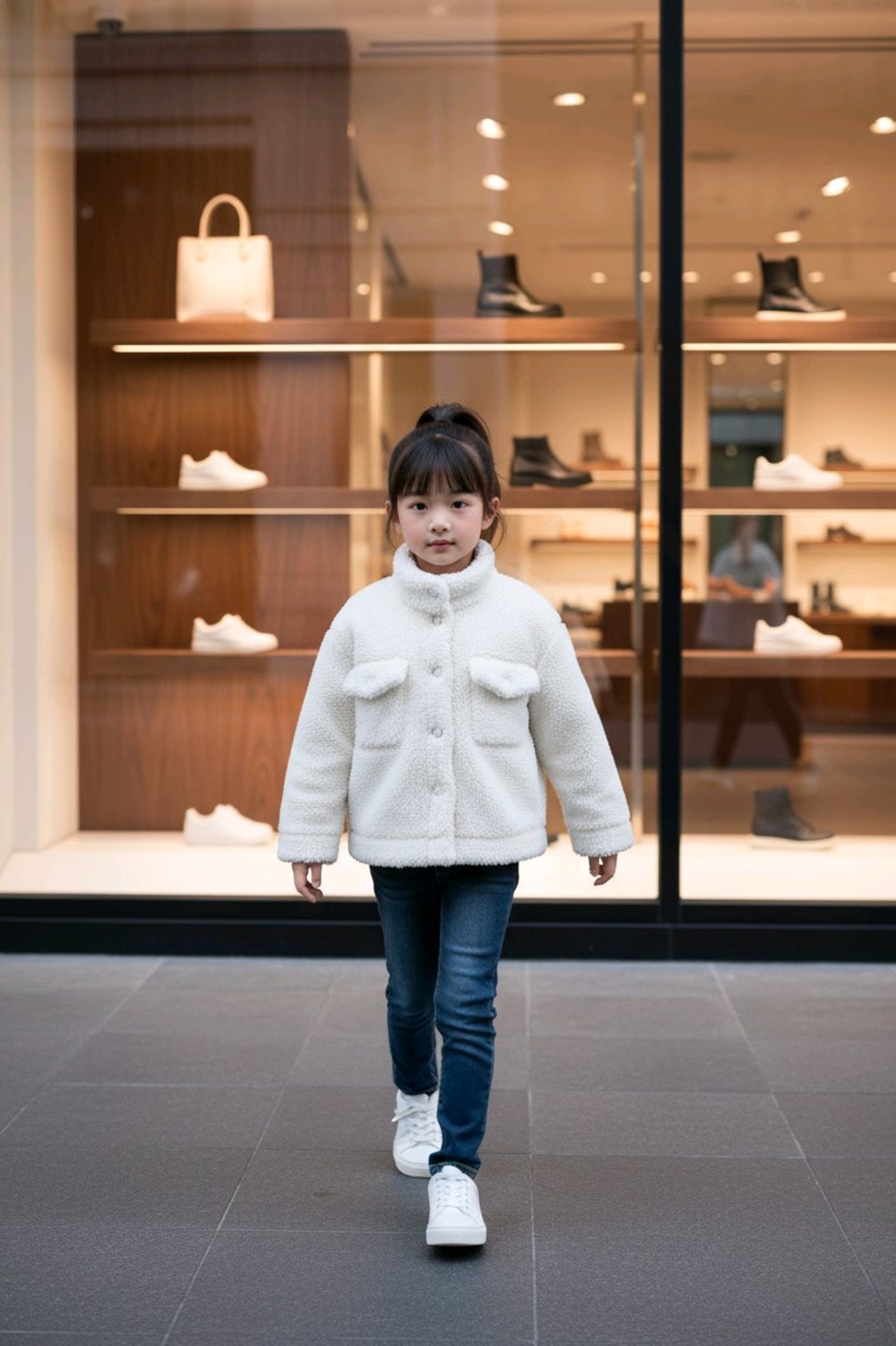 Бяло палтенце Ballerina Capuchina