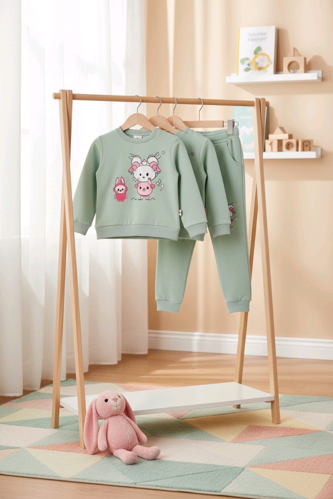 Зелен комплект Labubu