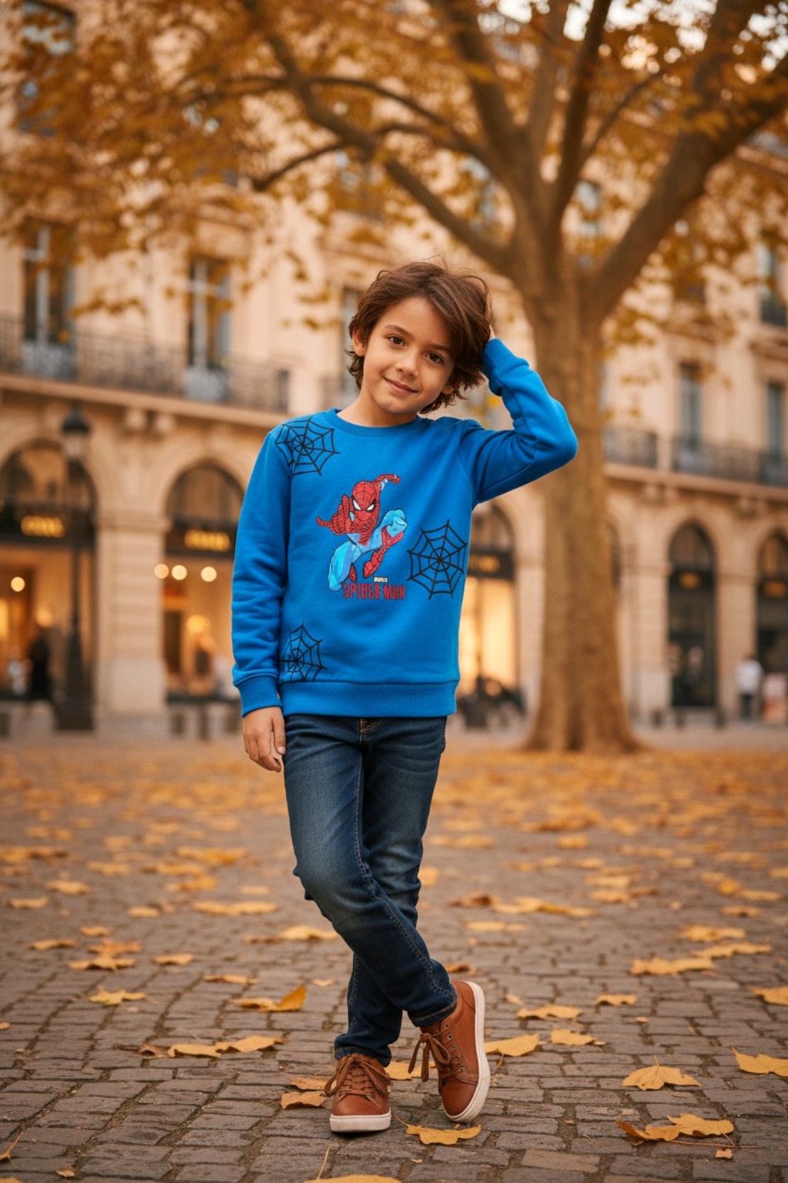 Синя блуза Спайдърмен