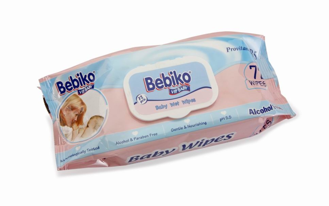 Мокри кърпички Bebiko Wet Wipes  PINK 72бр.